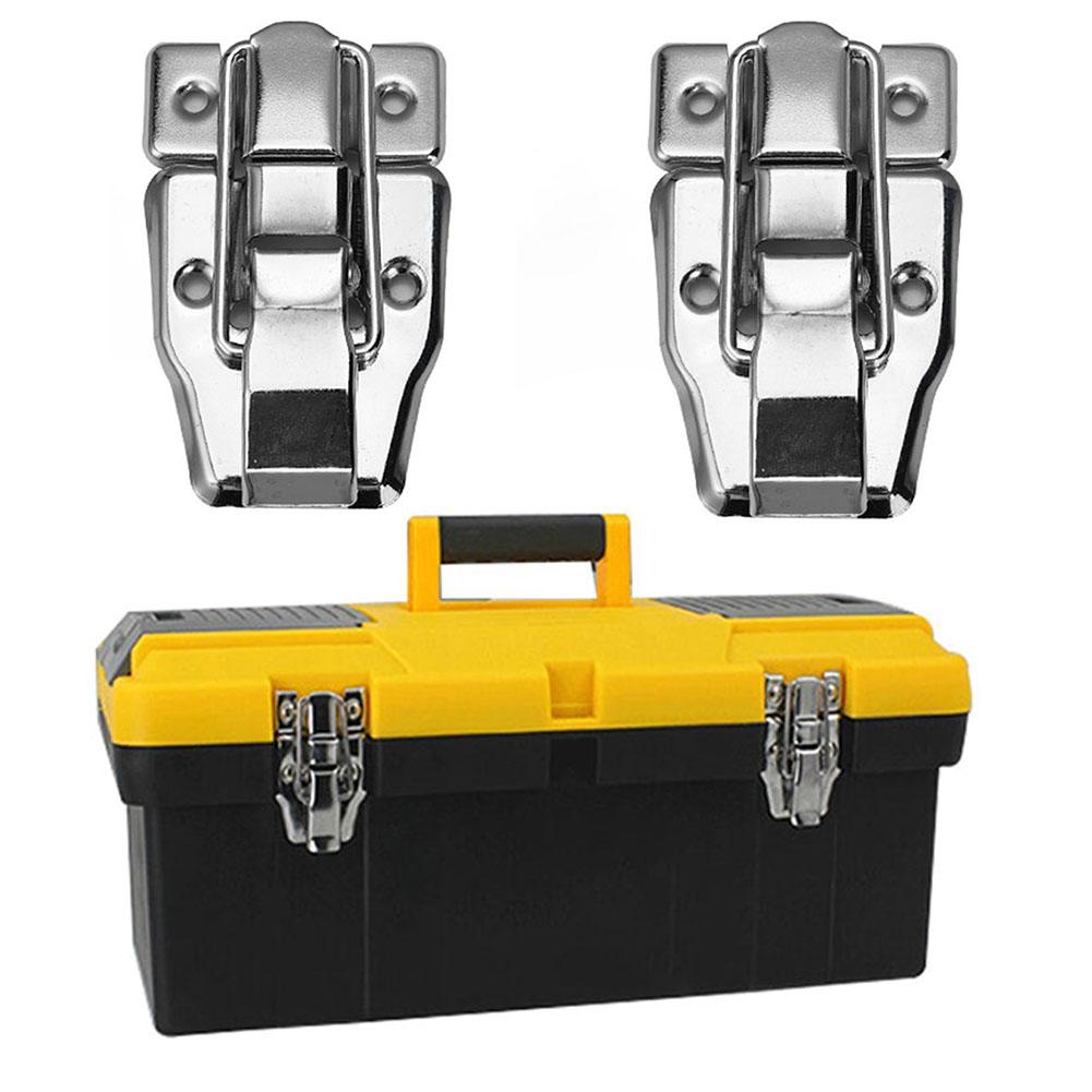 New Toggle Catch Latch Case Clip Modern Silver Clasp Suitcase Clasp Toolbox Twin Pack 2Pcs 78*48MM Accessories