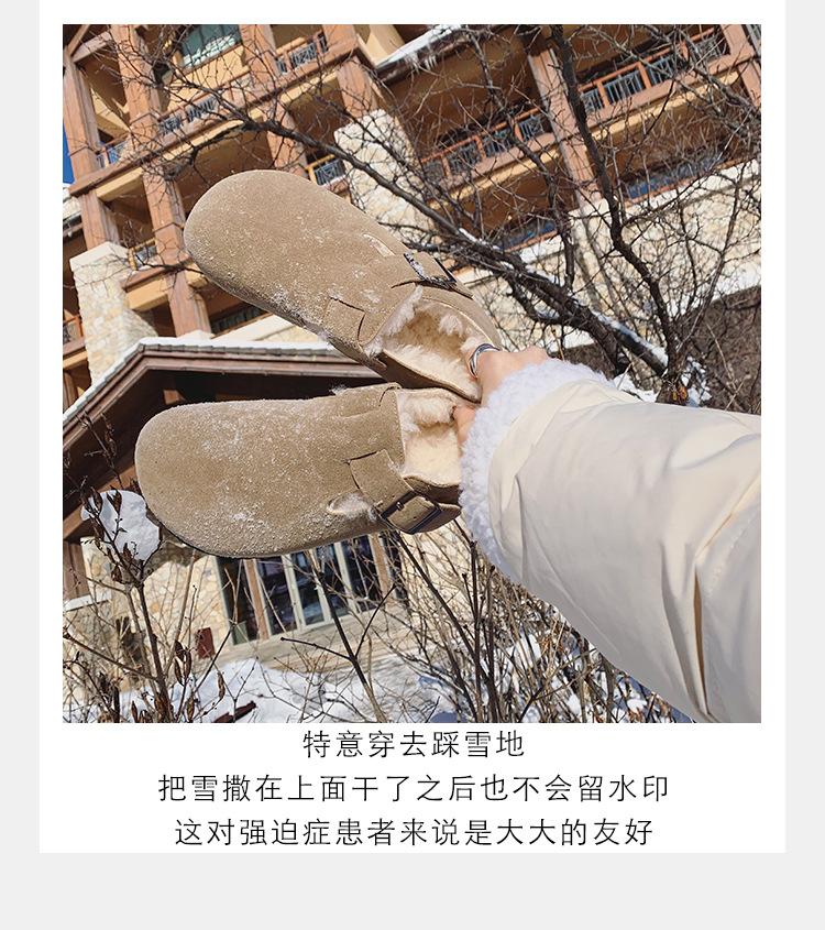 Cowhide version~ Boken shoes women's genuine leather matte flat bottom one pedal soft sole soft surface ugly cute retro Boken shoes single shoes