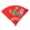 Folding Fan, Chinese Style, for Kung Fu, Tai Chi, and Dance, Easy to Open and Close, Folding Fan, Decorative Gift, Includes Fan Bag (Red)
