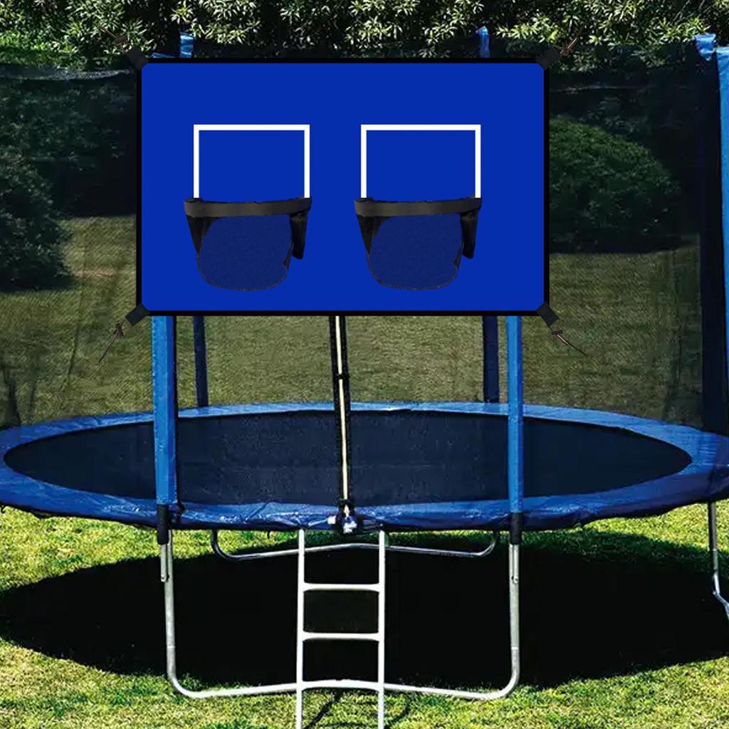 Trampoline Basketball Hoop Set with Double Basket Rims Waterproof Accessories Toy