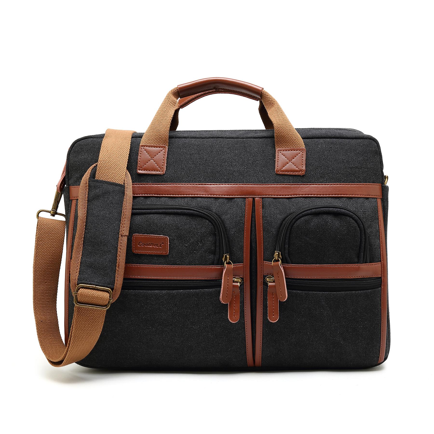 

Мужская сумка Cool Bell Canvas Bag Многофункциональная сумка через плечо и сумка-мессенджер 17/17,3-дюймовая сумка для ноутбука Большая вместительная повседневная дорожная сумка CB5003 Canvas 17.3 inch чёрный