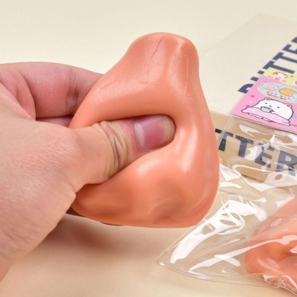 Simulation Nose Pinching Toy Facial Features Model TPR Squeezing Toy Children Birthday Gift