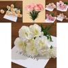 Carnation Silk Flower Bouquet For Wedding Decor Home Staging Photography Prop Gift
