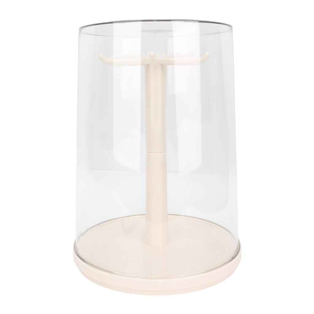 Doll Rotating Clear Display Case Transparent Figures Doll Protective Storage Box for Doll Collection