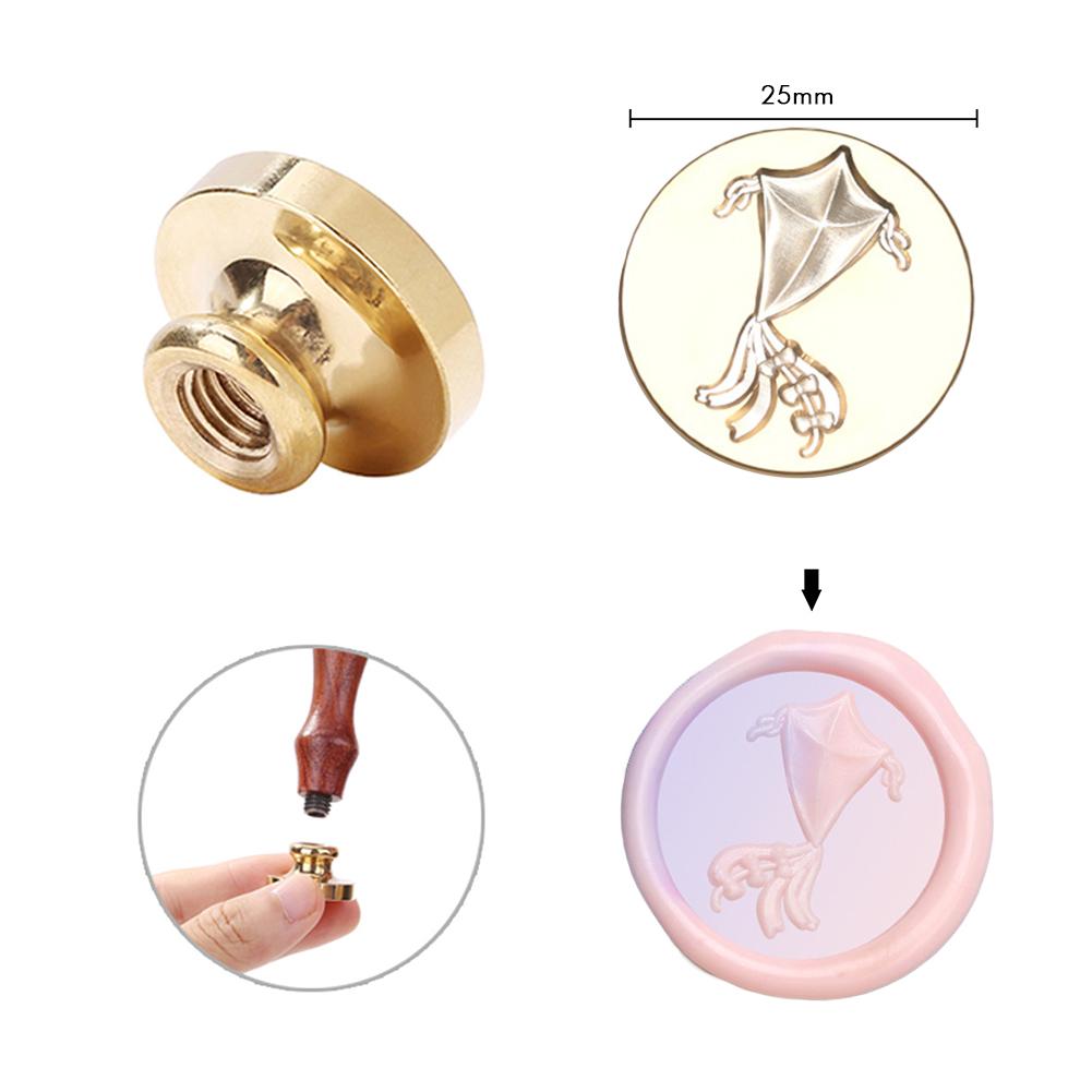 R# 25mm Copper Head 3D Relief Stamps Print Head DIY Manual Account for Wedding C