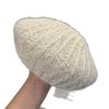 Stile Piccolo Profumo Giapponese Tinta Unita Semplice Basco Cappello Lavorato a Maglia Caldo Autunno e Inverno da Donna Versatile Viso Cappello da Piccolo Pittore