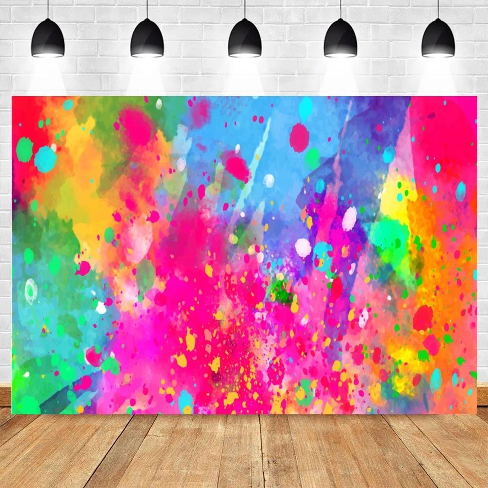 Color Spray Painting Background Graffiti Abstract Art Painting Powder Spray Painting Birthday Portrait Photography Background
