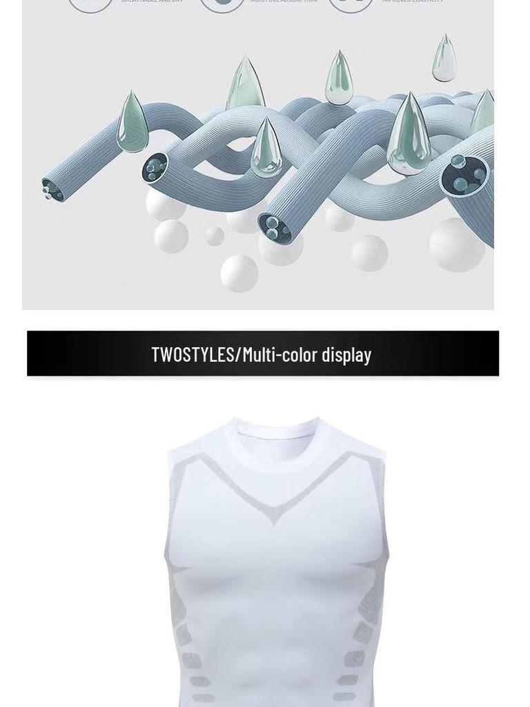 Men's Quick-Dry Fitness Sleeveless Set: Tight-Fit Wide-Shoulder Running & Basketball Training Vest & Shorts.