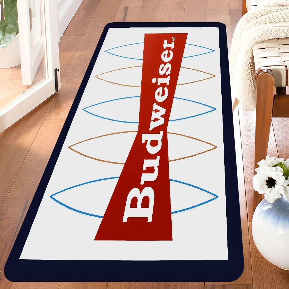 King of Beer B-Budweiser Carpet Living Room Sofa Bedroom Balcony Door Mat Kids Room Home Decoration Anti-Slip Large Area Rug