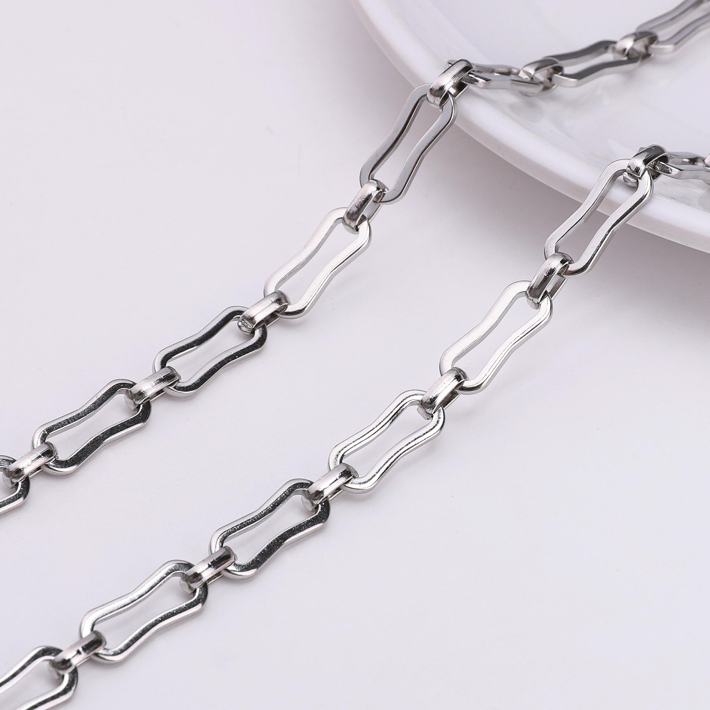 

Цепь из нержавеющей стали, кубинская звеньевая цепь, базовая панк-цепочка для самостоятельного изготовления ожерелья, браслета, ювелирных изделий, аксессуаров 6.0mm