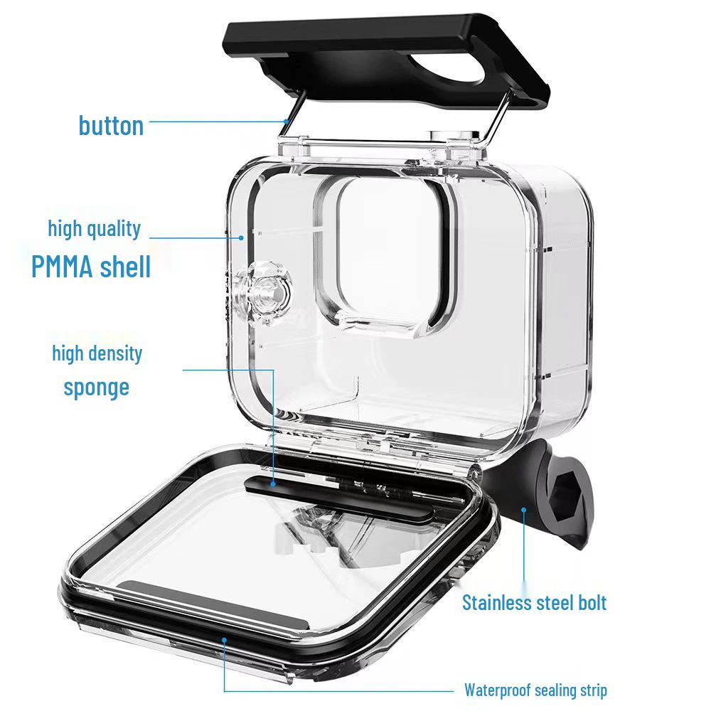 Waterproof Case for GoPro 13/12/11/10/9 Action Camera – Diving Sports Accessory