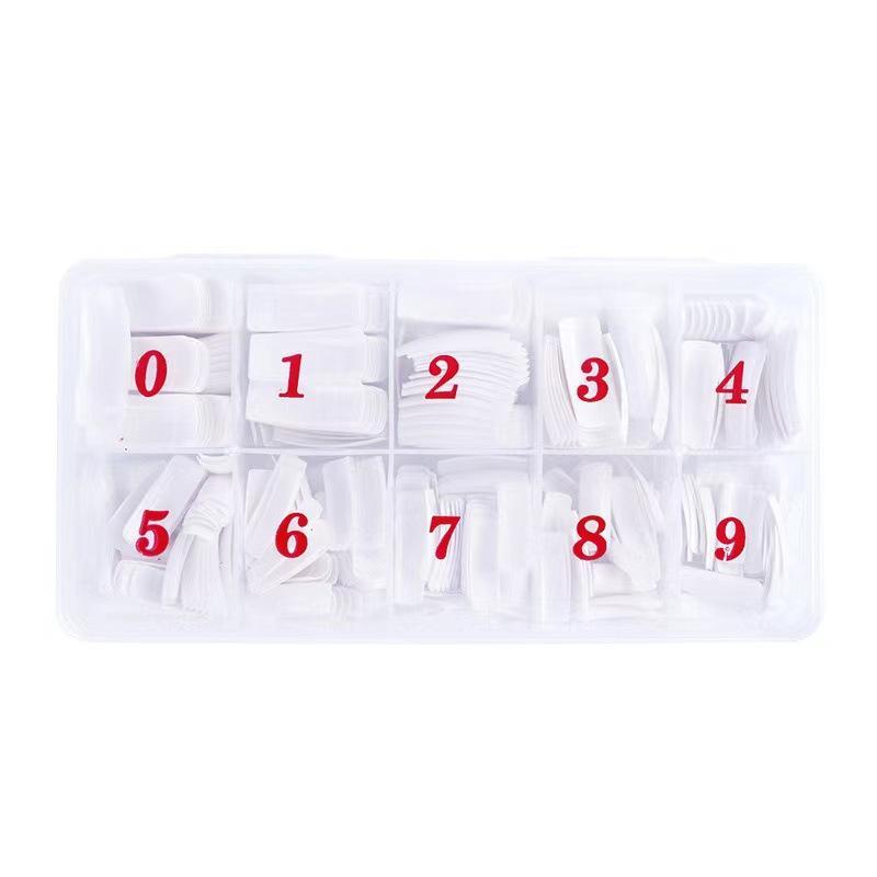 500 Nail Art Pieces/Box, French Manicure Tips, Full-Coverage And Half-Coverage False Nails, Natural White And Transparent