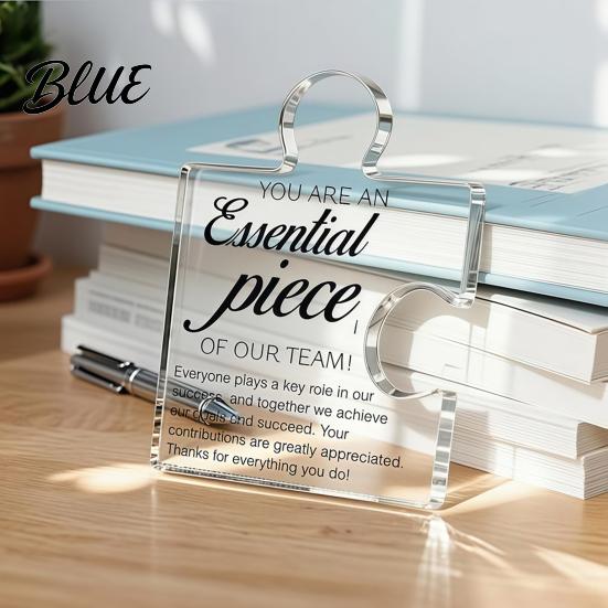 Meaningful Colleague Farewell Gifts Acrylic Puzzle Shape Ornaments for Team Appreciation and Employee Recognition Transparent High Transparency