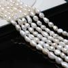 1String, White Natural Freshwater Pearls, Boho Handmade Straight Hole Pearl Beads for Jewelry Making DIY Necklaces Crafts (Beads 8-9mm, Length 36cm)