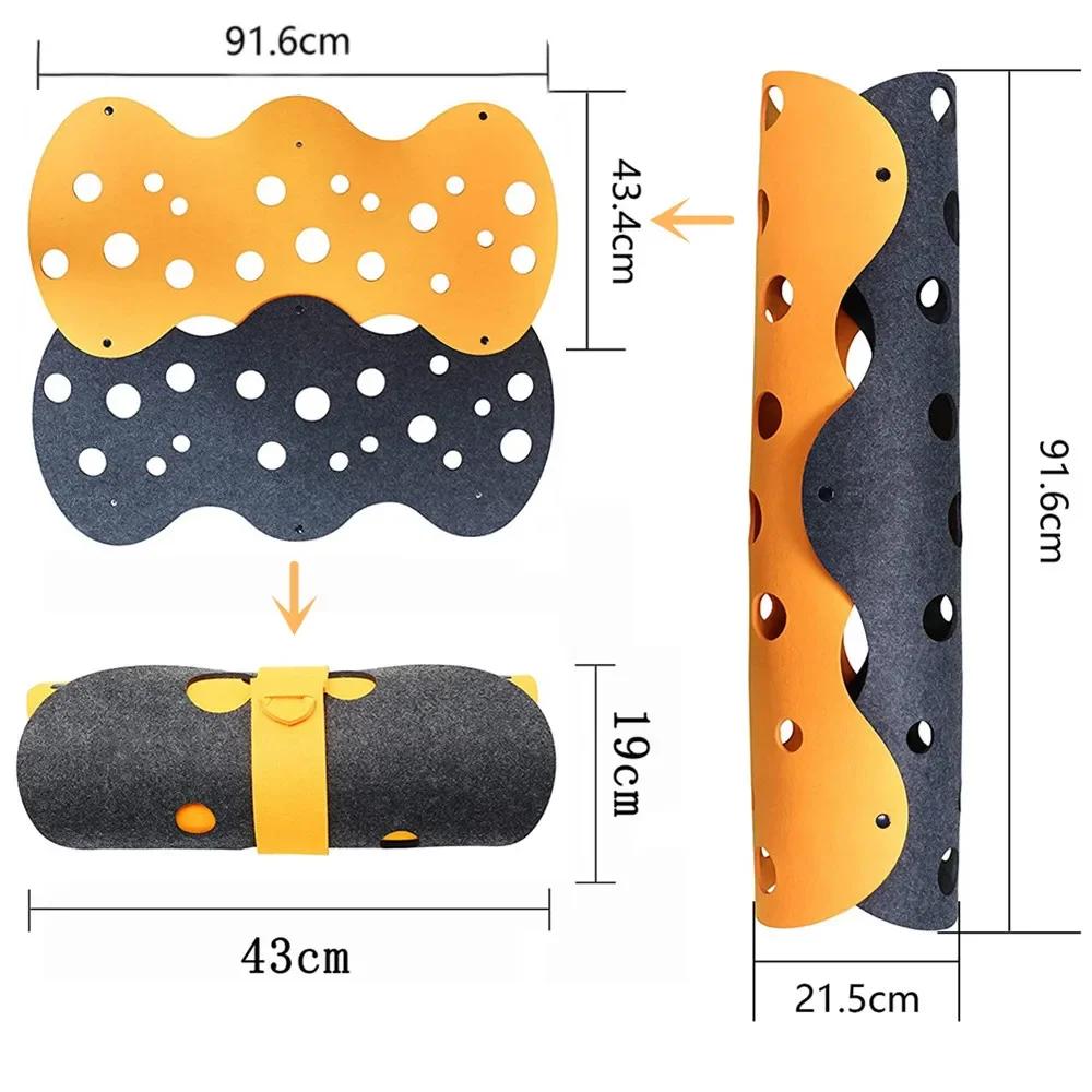 Foldable Cat Tunnel Pet Soft Comfy Felt Mat Kitten Cats Interactive Toy DIY Game Tunnels Rabbits Puppies Ferrets Tunnels Toys