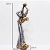 Artistic Retro Rocking Horse Musician Wood Resin Sculpture Figurine Ornament for Home Office Bedroom