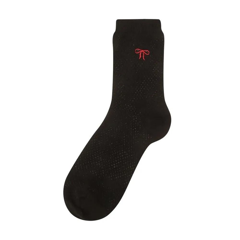 [26SS] Chaussettes Mi-longues en Maille à Pointe Ruban pour Femme Lot de 2 JASS6E041R2
