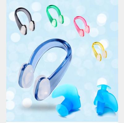 Set Clips de Nas și Dopuri de Urechi din Silicon pentru Înot - Protecție la Apă, 4 Culori