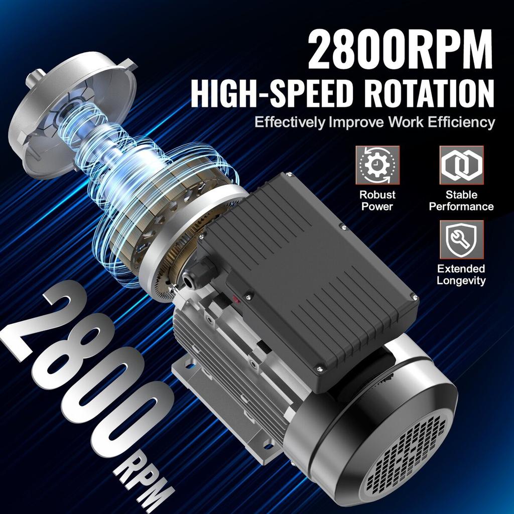 1.1KW Electric Motor 2800RPM AC 220~240V 7.1A 1-Phase 24mm Keyed Shaft