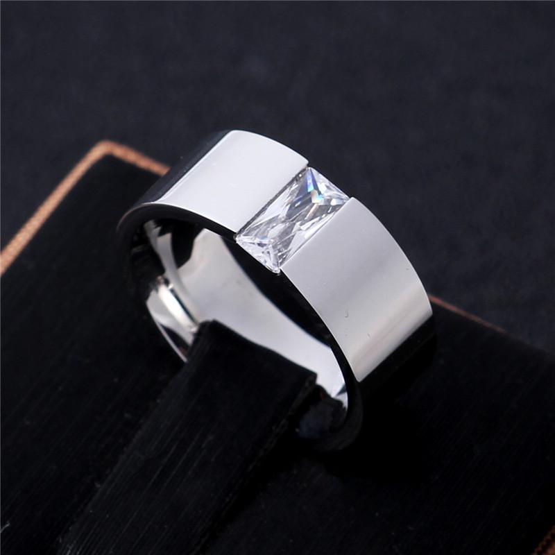 8MM breiter Mode Edelstahl Ring Schmuck Für Frau Mann