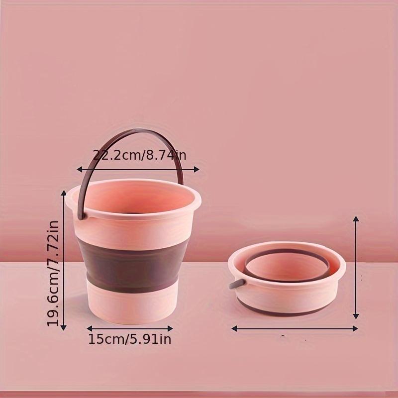 One 5L Folding Bucket for Camping, Fishing, and Travel Portable and Easy To Store Suitable for Car Washing and Cleaning Supplies
