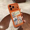 Vintage Xingyu Orange Judy Nick Drum Bag Leather Pattern Apple 17/16 Cute 15/14 Phone Case 13 Cartoon 12xr