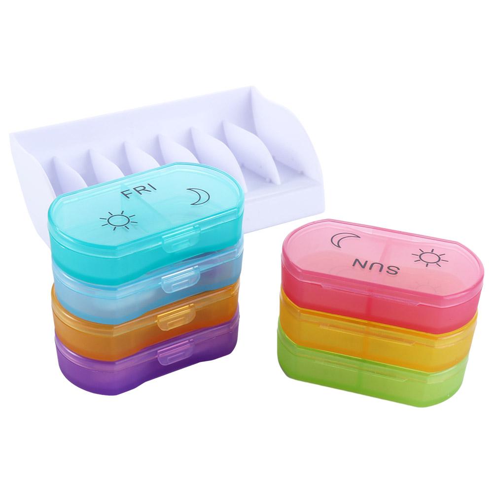 

Аксессуары для хранения Еженедельный футляр для таблеток Диспенсер для таблеток витаминов Портативный органайзер для лекарств Путешествие