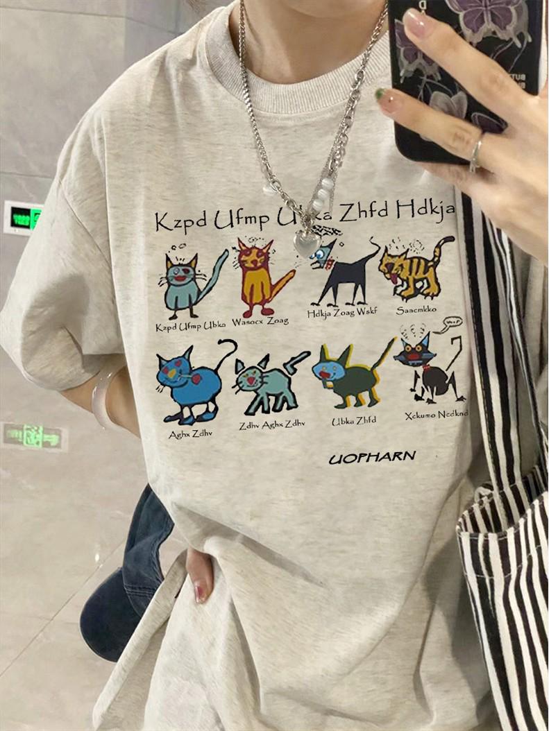 

Women s Pure Cotton Korean Style Short Sleeve T-Shirt 2025 - Trendy, Stylish, Loose Fit Summer Top L