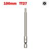 100mm Torx Screwdriver Bit with Standard Shank Diameter and Magnetic Feature