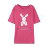 Summer Mid-length Loose Bottoming Shirt Women's Cartoon Ins Round Neck Large Size Short-sleeved T-shirt Women's Blouse Women's Clothing