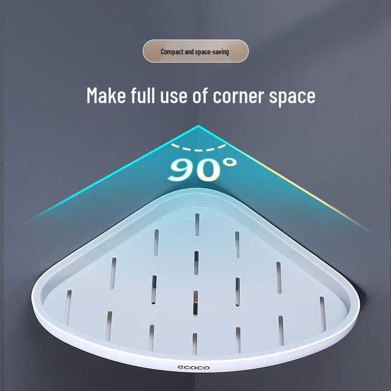 ecoco Punch-Free Corner Bathroom Shelf