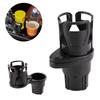 2-in-1-Auto-Getränkehalter-Expander-Adapter, doppelter Getränkehalter, um 360 Grad drehbar, verstellbar und ausziehbar, für Getränke, Wasser