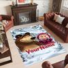 Masha Bear Customize Text Floor Mat Perfect for Dormitory Balcony Game Room Dining Room Anti-slip Rug Anime Office Decor