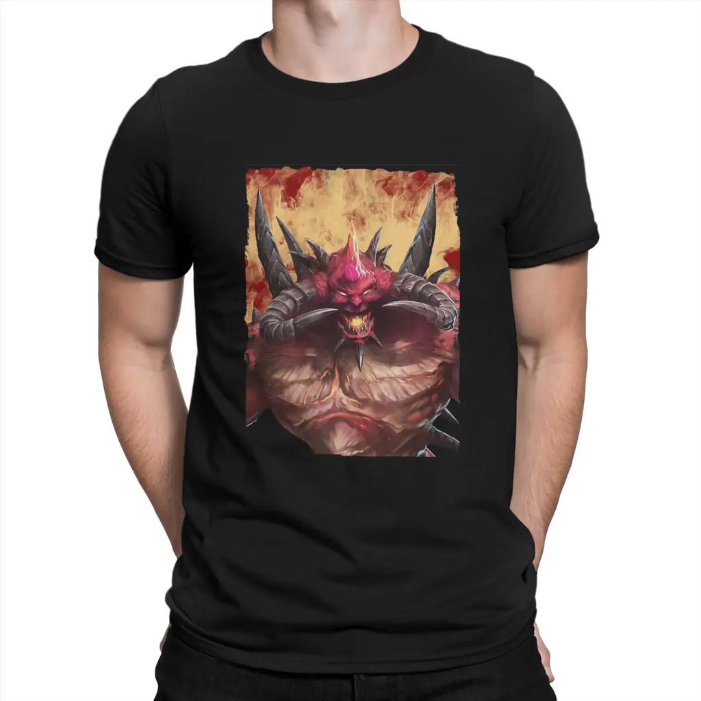 Men's Afraid T Shirt D-Diablo Pure Cotton Clothes Funny Short Sleeve Crew Neck Tees T-Shirt