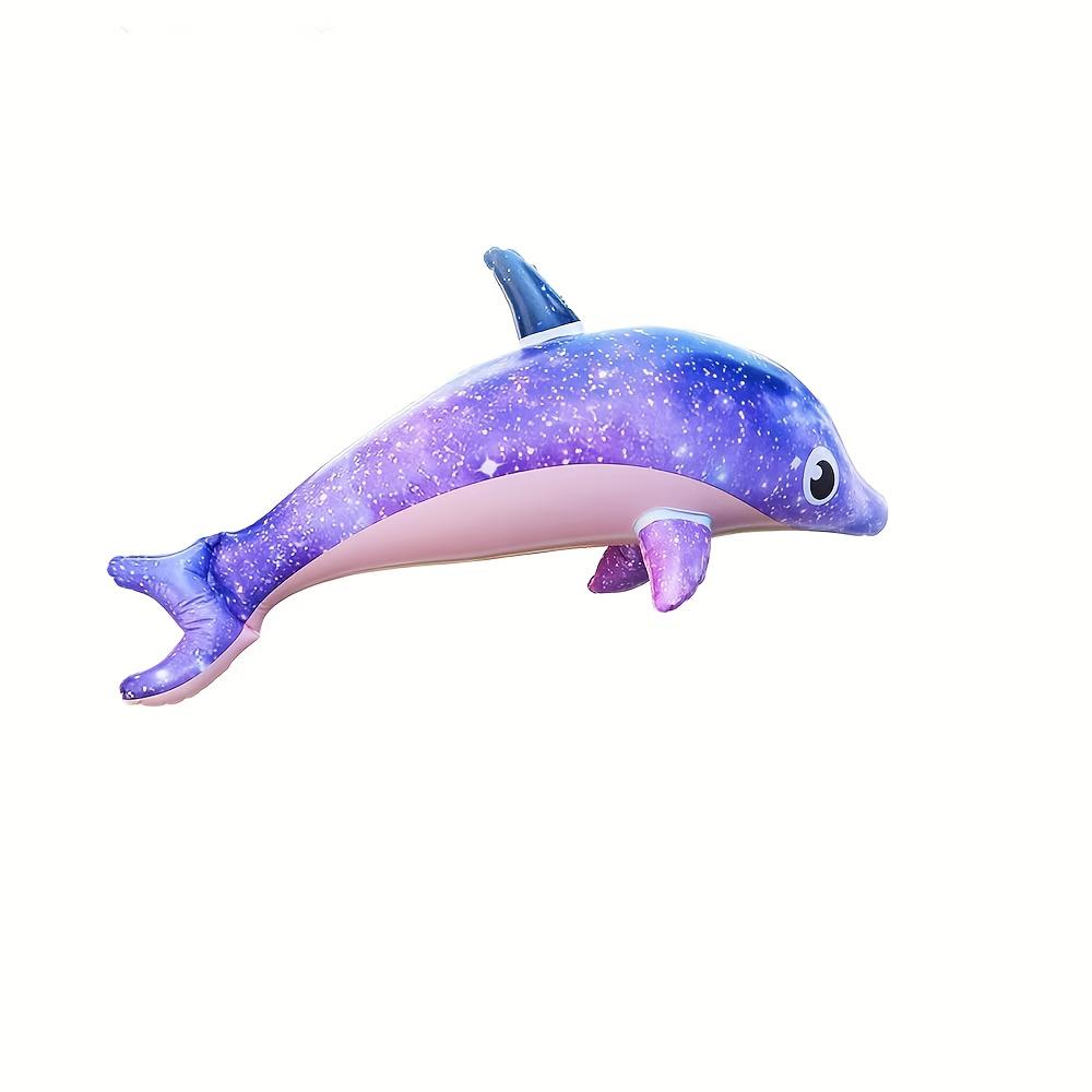 Inflatable Dolphin and Shark Pool Toys with Starry Sky Design - PVC Floating Summer Swim Accessories for Beach Parties Pool Toys
