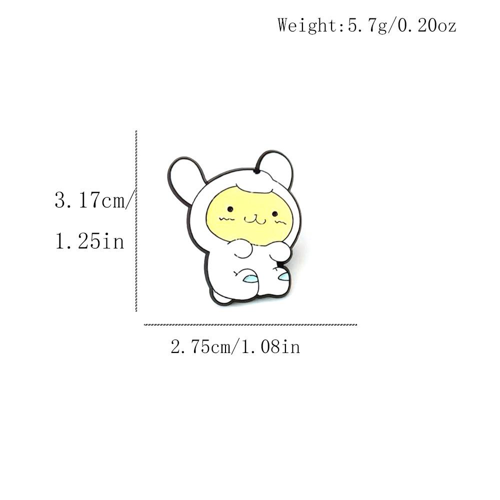 Японская металлическая брошь Pompompurin от Sanrio: Милый и универсальный значок для студенческих сумок и аксессуаров