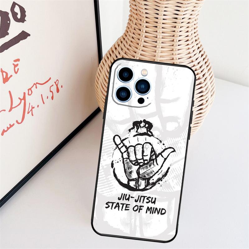 Judo BJJ Jiu Jitsu Cover Case For iPhone 14 Pro 11 16 15 Pro Max 12 13 Mini Plus XS X XR Funda
