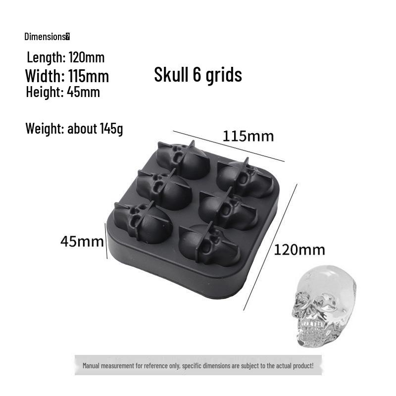 Silicone Skull Ice Mold - FDA Food-Grade, Large Cube Tray and Ice Pack Maker.