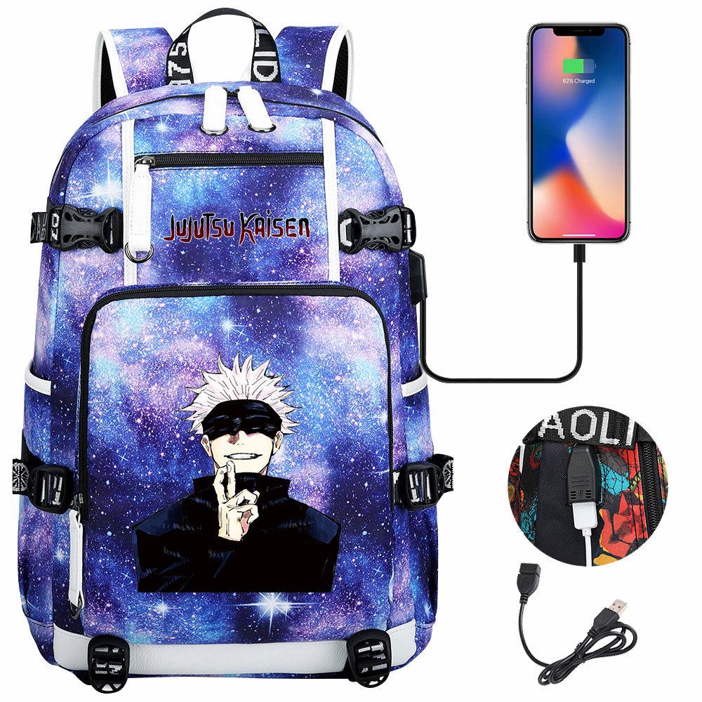 Mochila con Auriculares USB Estampados de Jujutsu Kaisen