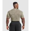 Gymshark Geo Seamless T shirT Linen Brown Camo Brown A5a2d Nb2d