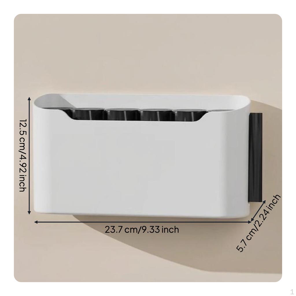 Trash Bag Holder, Cabinet Organizer, Press Kitchen Storage Box White Small 1pc