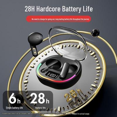 New TWS 5.3 Wireless Half-in-Ear Dual Earphones with Heavy Bass for Running & Sports