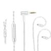 Universal 3.5mm Silver Plated Braided Earphone Cable Wire Double 0.78mm Pin Design for TF10 Stable Connection 1.1m