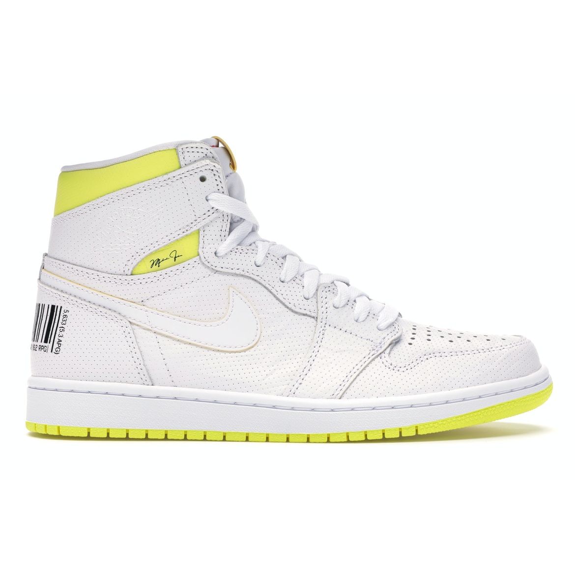 

Мужские кроссовки Air Jordan 1 Retro High OG First Class Flight Белый Черный-Университет-Красный-Динамический-Желтый 555088-170