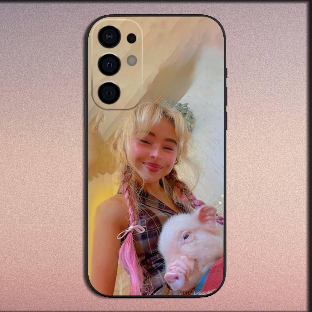 Singer S-Sabrina Carpenter Phone Case For Samsung S25,S24,S21,S22,S23,S30,Ultra,S20,Plus,Fe,Lite,Note,10,9,5G Black Soft Cover