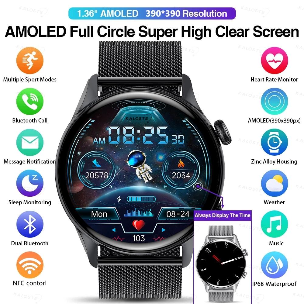 Nfc Bluetooth Anruf Damen Smartwatch Herren Amoled 390*390 Hd Bildschirm Always-On-Display Uhren Wasserdichte Smartwatch Für Xiaomi