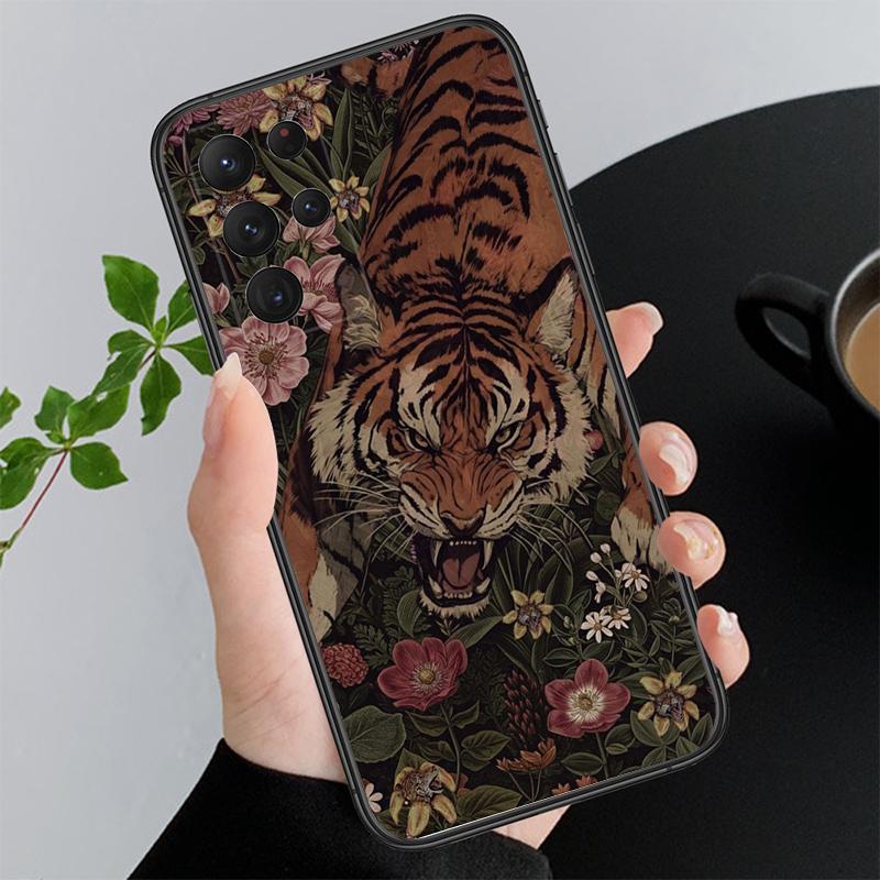 Handyhülle für Samsung A55 A16 A56 A36 A35 A15 A53 A54 A33 A34 A25 A05S A52 A52S A14 A26 A71 Tiger Kunst