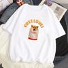 Kawaii Cute Kitten Puppy Graphic Blouse Best Friend Short Sleeves Women Couple T-shirt Y2k Girlfriends Clothing Streetwear Tops