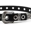 Vintage Engraved Belt Fashionable Silver Buckle Women's Pin Buckle Belt Women's Casual Pants Bandwidth Button Head