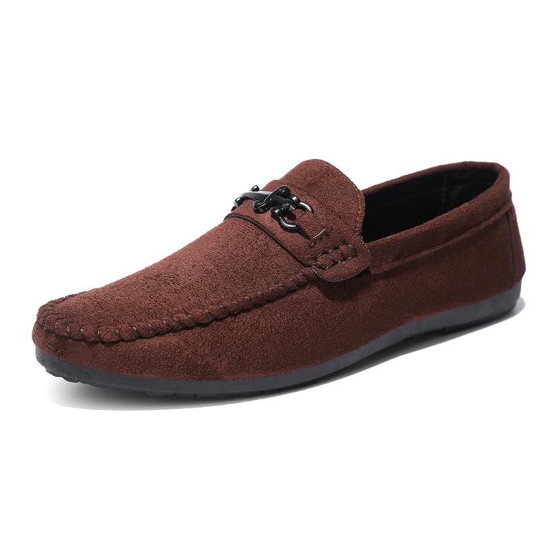 Waterproof Men's Slip-on Loafers - Casual Leather Driving Shoes for Fashion-Forward Youth.